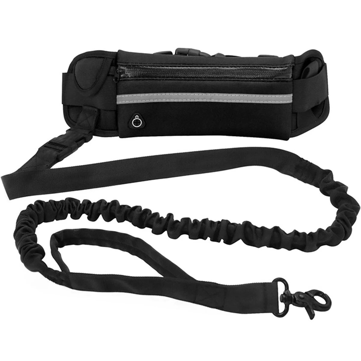 Hands-Free Reflective Dog Leash with Waist Belt & Pouch – Perfect for Running & Walking