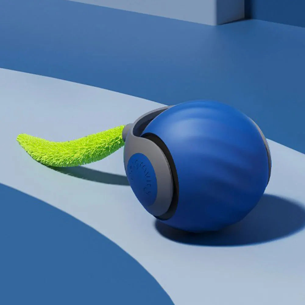 Automatic Moving Cat Toy Ball Smart Cat Toys USB Rechargeable Smart Cat Toys Ball Speedy Tail Cat Toy Cat Interactive Ball Toys