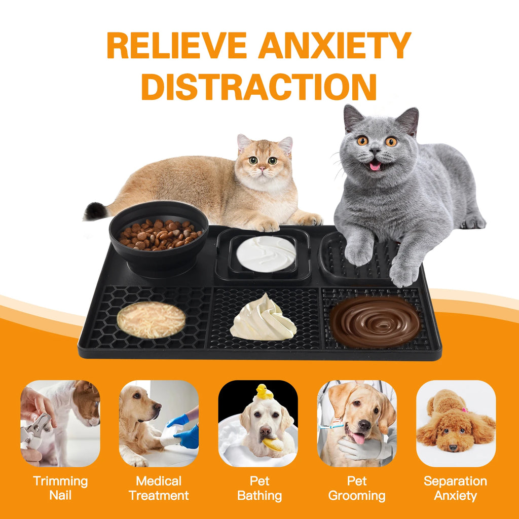 Silicone Dog Licking Pad – Slow Feeder with Strong Suction, BPA-Free