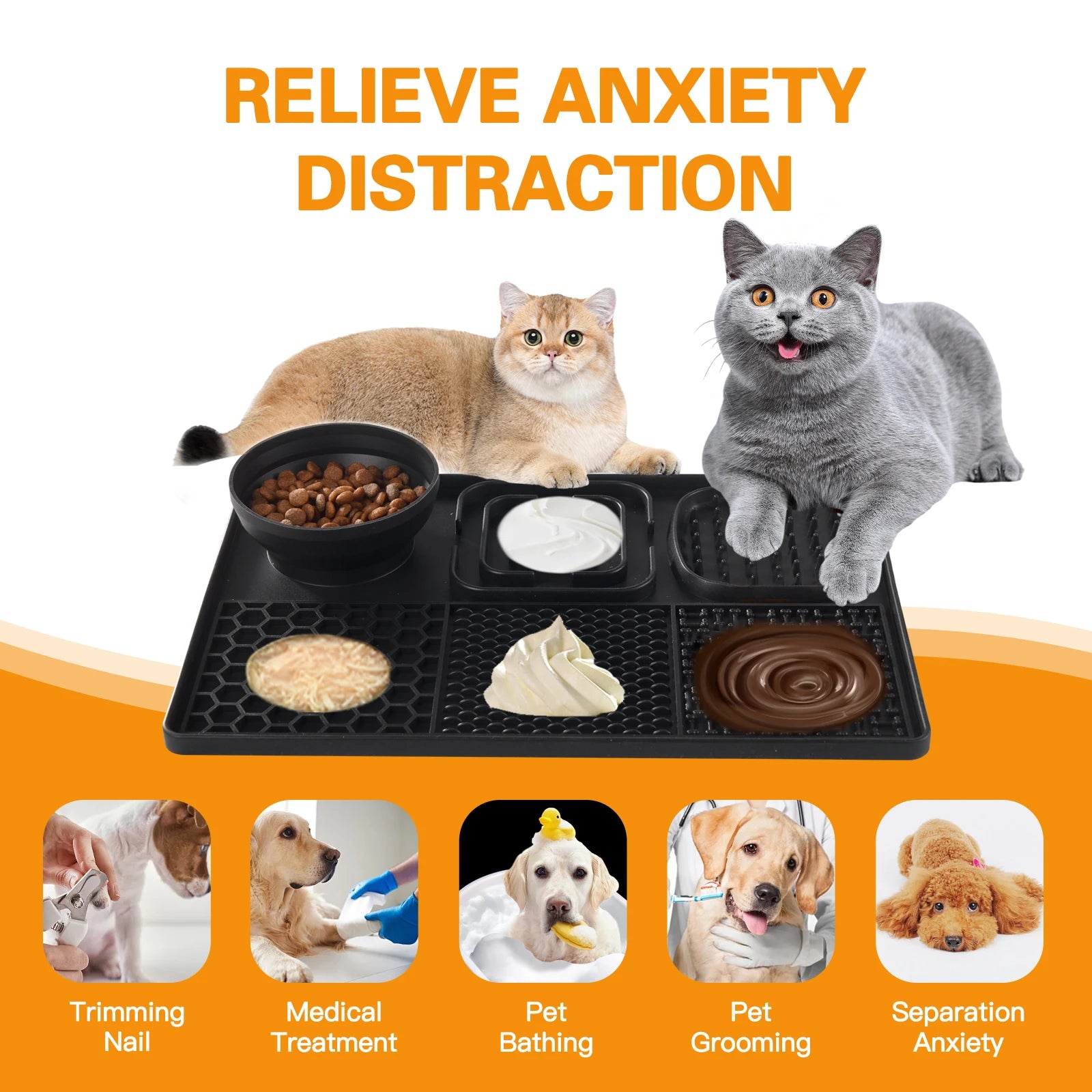 Silicone Dog Licking Pad – Slow Feeder with Strong Suction, BPA-Free