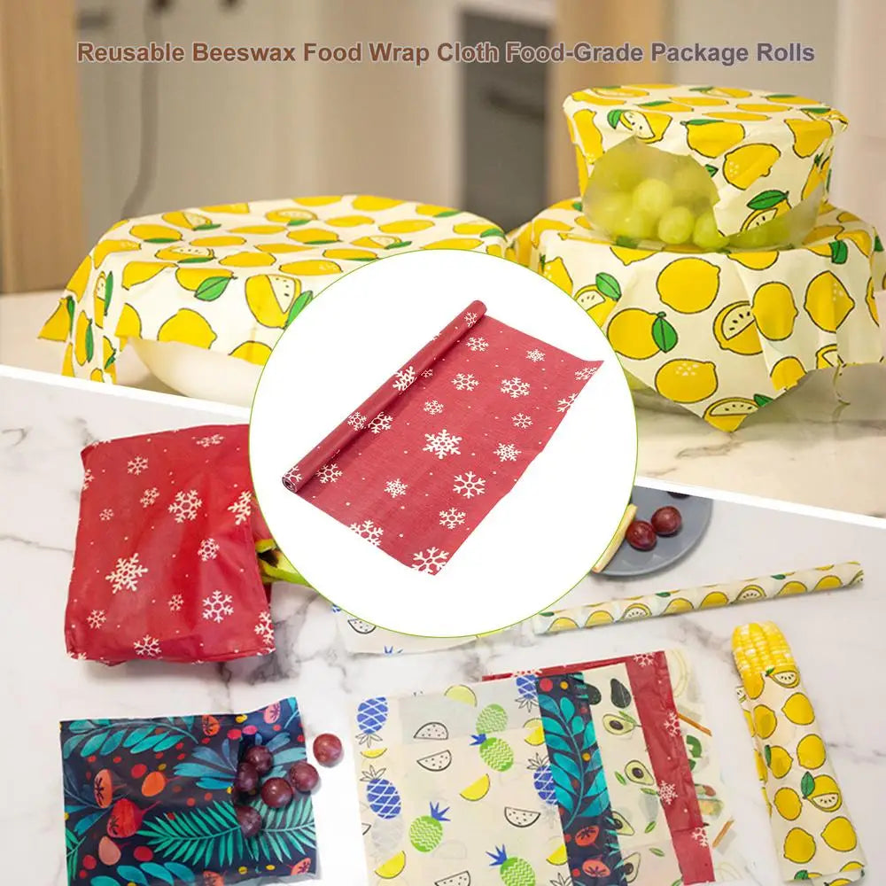 Beeswax Wrap Reusable Natural Food Grade Preservative Cloth Organic Cotton Eco Friendly Sustainable For Kitchen Food Storage