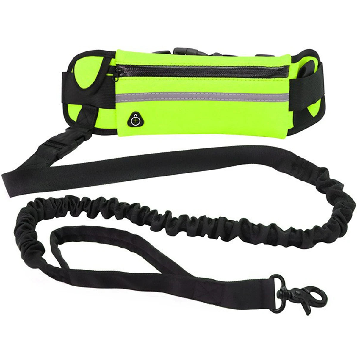 Hands-Free Reflective Dog Leash with Waist Belt & Pouch – Perfect for Running & Walking