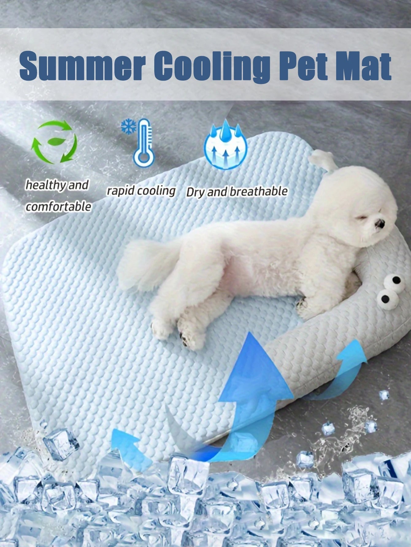Premium Pet Cooling Pad for Dogs & Cats – Portable, Non-Toxic & Easy-Clean Summer Comfort Mat
