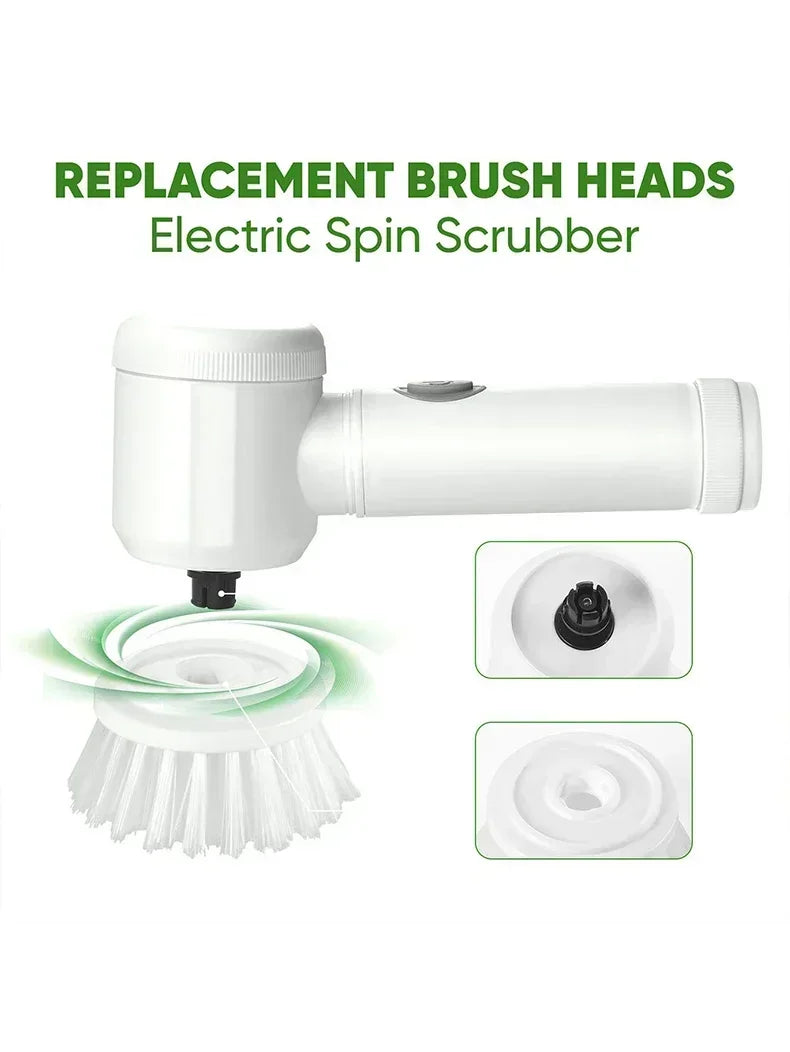 5-in-1 Electric Spin Scrubber Brush for Bathroom Tile Bathtub Sink, Power Scrubber with 5 Replaceable Brush Heads